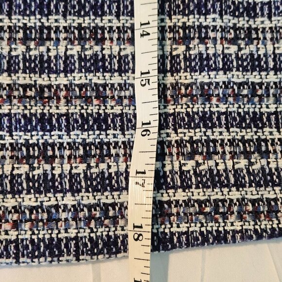 LOFT tweed mini skirt zip pocket 0p - Picture 7 of 9